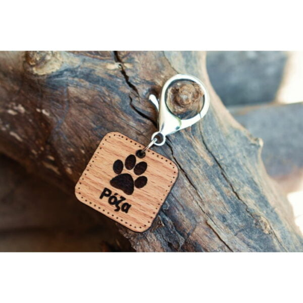 Ξύλινη Ταυτότητα Κατοικιδίου Τετράγωνο - Image 3