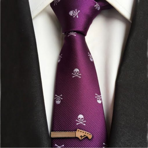 Καρφίτσα Γραβάτας Ανοξειδωτο & Ξύλο Κιθάρα - Image 3