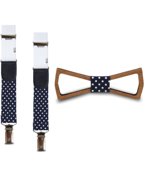 Σετ Παπιγιόν & Τιράντες Angel Dark Μπλε