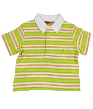 Μπλουζάκι Πόλο Ριγέ  Λαχανί