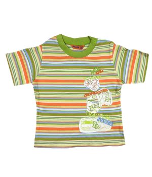 T-shirt Ριγέ Πράσινο Λαχανί