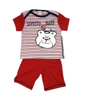 Πυτζαμάκι Ναυτικό Αρκουδάκι Κόκκινο