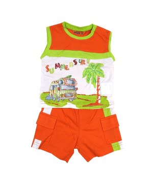 Σετ Βαμβακερό Βρεφικό Πορτοκαλί