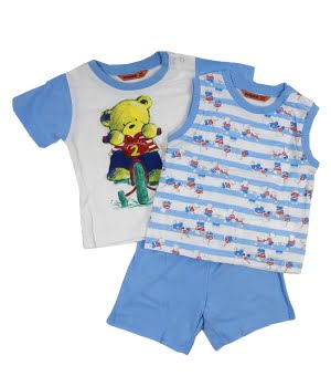 Σετ Σορτσάκι & 2 Μπλουζάκια Σιέλ