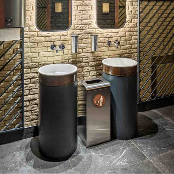 Ξύλινη Πινακίδα Κάδος Σκουπιδιών 10cm - Image 2