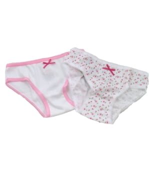 Σετ 2 Εσώρουχα για Κοριτσάκι Λευκό