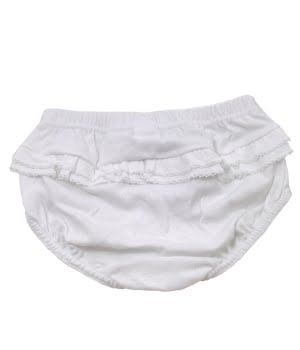 Βρακάκι με Φρου Φρου Λευκό Βισί