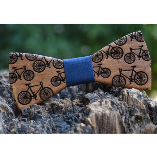 Ανδρικό Ξύλινο Παπιγιόν Ποδήλατα - Image 2