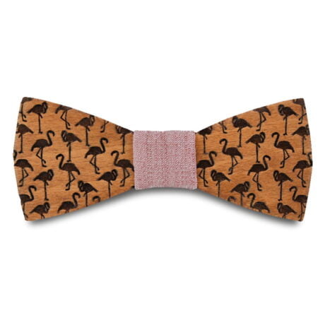 Ξύλινο Παπιγιόν Παιδικό Flamingo Ροζ