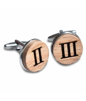 Μανικετόκουμπα Ξύλο Οξιάς Λατινικοί Αριθμοί