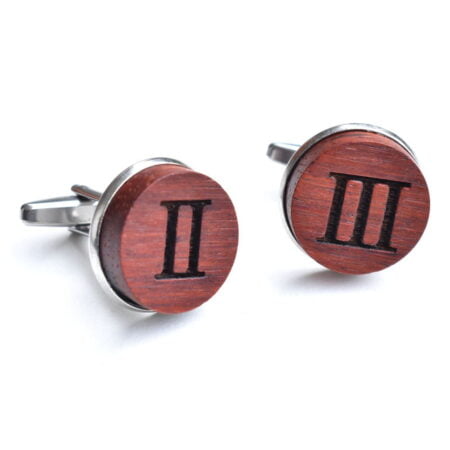 Ξύλινα Μανικετόκουμπα από Κερασιά Λατινικοί Αριθμοί