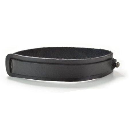 Δερμάτινο Βραχιόλι Μαύρο “Περαστό”