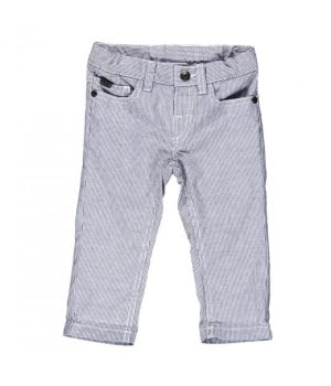 Παντελόνι Ριγέ Βαμβακερό Γαλάζιο