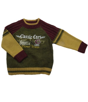 Πλεκτό Πουλόβερ Λαδί