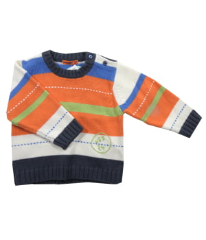 Πουλόβερ Ριγέ Βρεφικό Πορτοκαλί