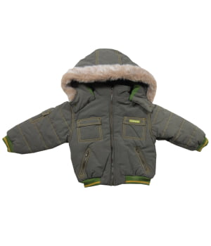 Παιδικό Μπουφάν με Κουκούλα Λαδί
