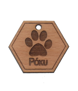 Ξύλινη Ταυτότητα Κατοικιδίου Πολύγωνο