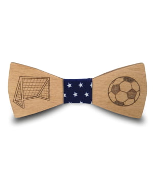 Ξύλινο Παπιγιόν Παιδικό Ποδόσφαιρο Μπλε