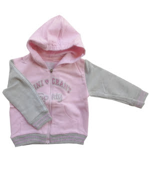 Ζακέτα Φούτερ Ροζ Γκρι