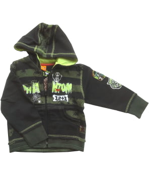 Ζακέτα Φούτερ με Κουκούλα Λαδί