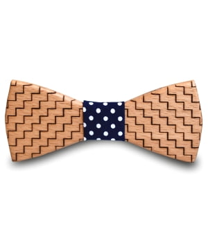 Ξύλινο Παπιγιόν Παιδικό ZigZag Μπλε