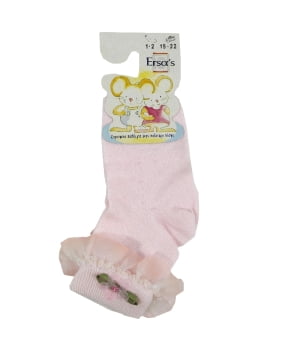 Βρεφικό Καλτσάκι με Φρου Φρου Ροζ