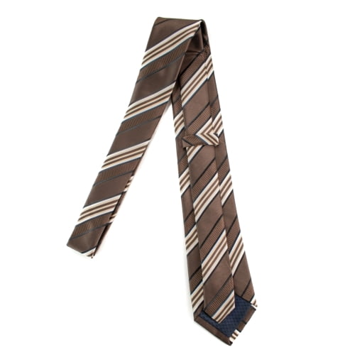 Γραβάτα Καφέ Ρίγες - Image 3