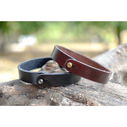 Δερμάτινο Βραχιόλι Mahogany 10mm - Image 2