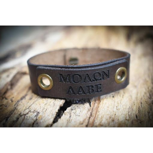 Δερμάτινο Βραχιόλι Χειροποίητο Μολών Λαβέ - Image 2