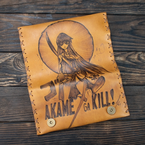 Καπνοθήκη Χειροποίητη Δερμάτινη Πυρογραφία Προσωποποιημένη - Image 4