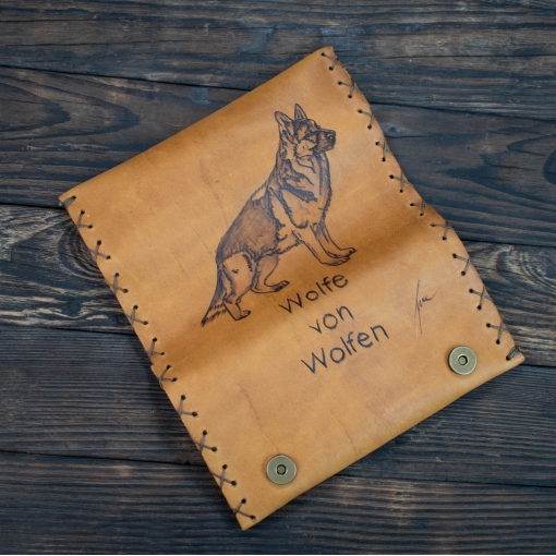 Καπνοθήκη Χειροποίητη Δερμάτινη Πυρογραφία Προσωποποιημένη - Image 7