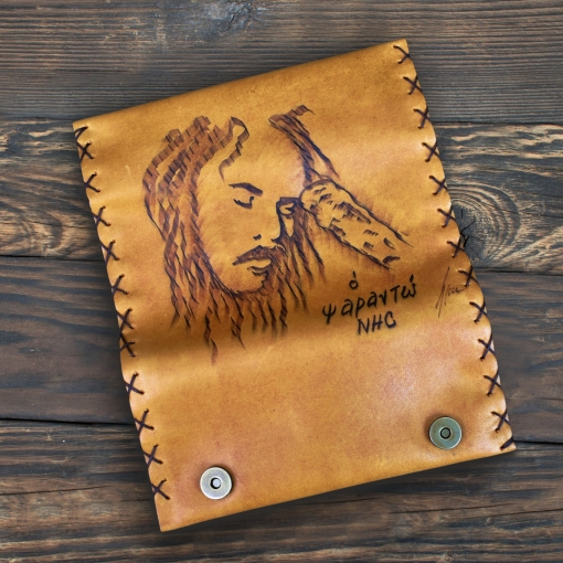 Καπνοθήκη Χειροποίητη Δερμάτινη Πυρογραφία Προσωποποιημένη - Image 8