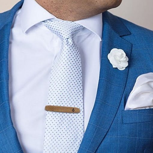 Καρφίτσα Γραβάτας Ανοξειδωτο & Ξύλο Anchor - Image 2