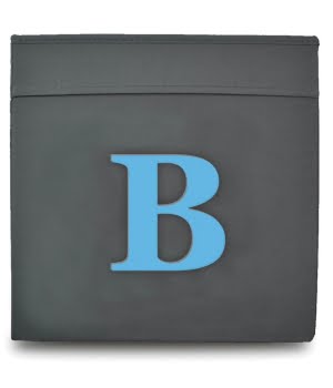 Κουτί Αποθήκευσης γκρι Με Ξύλινο Διακοσμητικό Μονόγραμμα Ροζ