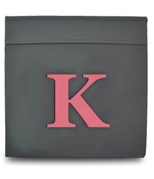 Κουτί Αποθήκευσης Με Ξύλινο Διακοσμητικό Μονόγραμμα Ροζ