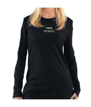 Μπλούζα Εγκυμοσύνης Μαύρο 100% Mummy