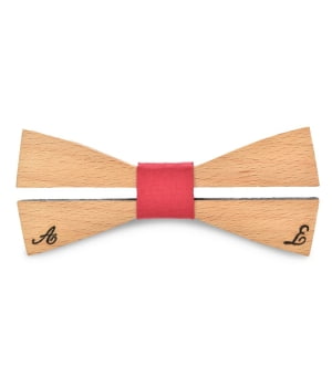 Ανδρικό Ξύλινο Παπιγιόν Peru με Χαραγμένα Αρχικά