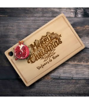 Ξύλο Κοπής με Προσωποποιημένο Μήνυμα Merry Christmas