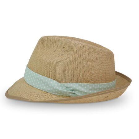 Ψάθινο Καβουράκι Μπεζ/Μέντα Αστεράκια