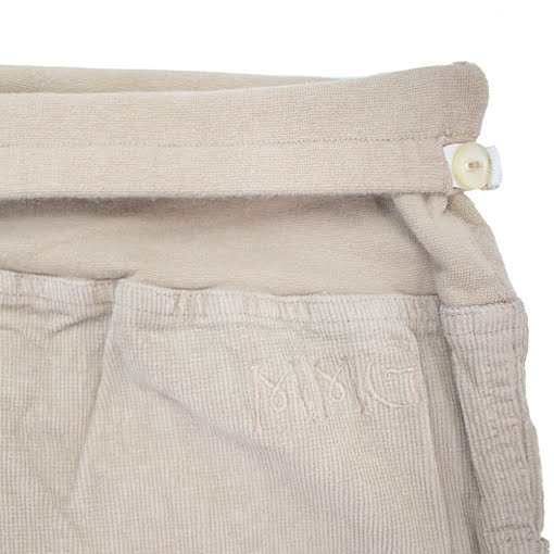 Παντελόνι Εγκυμοσύνης Βελουτέ Κοτλέ Μπεζ - Image 2