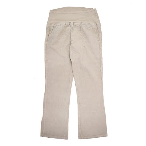 Παντελόνι Εγκυμοσύνης Βελουτέ Κοτλέ Μπεζ - Image 3