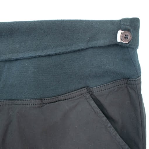 Παντελόνι Εγκυμοσύνης Καμπαρντίνα Κάπρι Μαύρο - Image 2