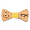 Ξύλινο Βρεφικό Παπιγιόν με Όνομα Winnie Κίτρινο