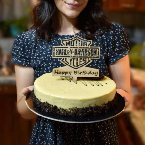 Ξύλινο Τόπερ για Τούρτα Γενεθλίων Harley - Image 2