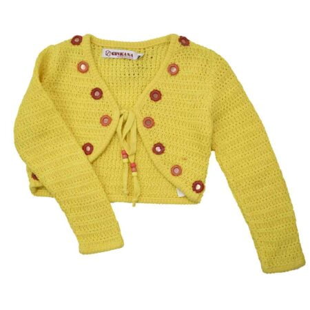 Ζακέτα Βαμβακερή Κίτρινη