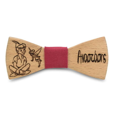 Παιδικό Ξύλινο Παπιγιόν Peter Pan and Tinkerbell Κόκκινο