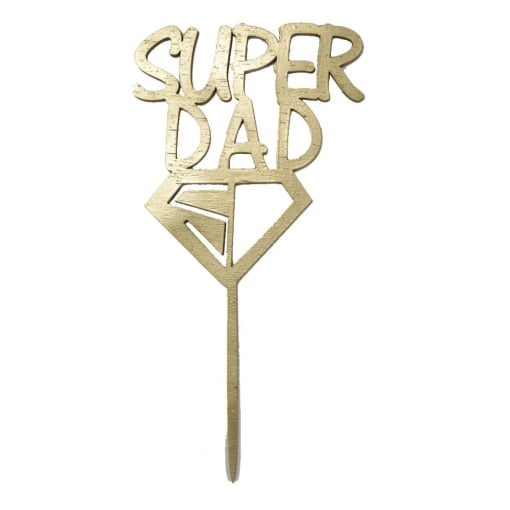 Ξύλινο Τόπερ για Τούρτα Super Dad - Image 2
