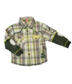 Πουκάμισο Παιδικό Καρώ Πράσινο