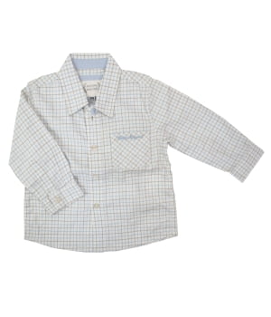 Πουκάμισο Βρεφικό Καρώ Σιέλ Καφέ