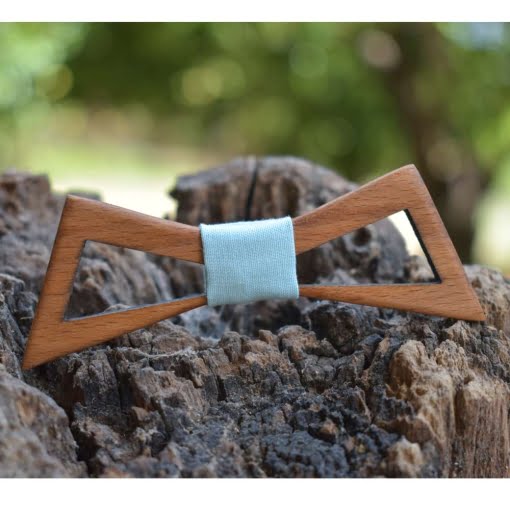 Ξύλινο Παπιγιόν Παιδικό Με Διάτρητα Τρίγωνα - Image 2